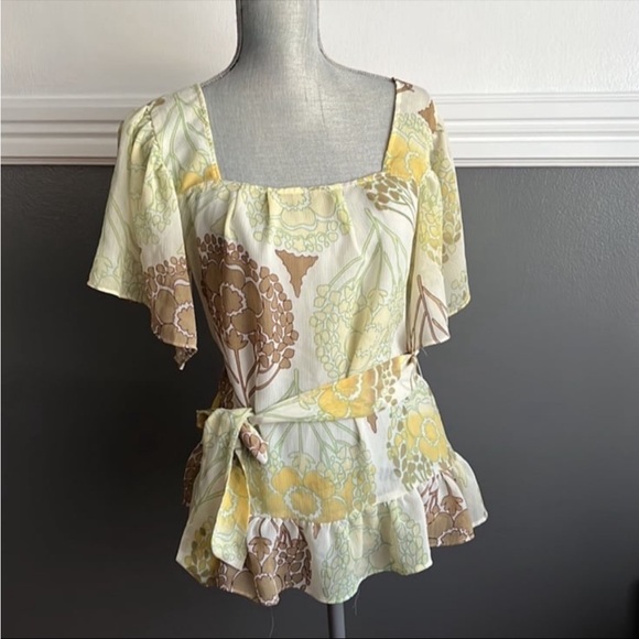 Y2K Rampage Chiffon Floral Blouse - Picture 2 of 12